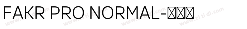 FAKR PRO NORMAL字体转换